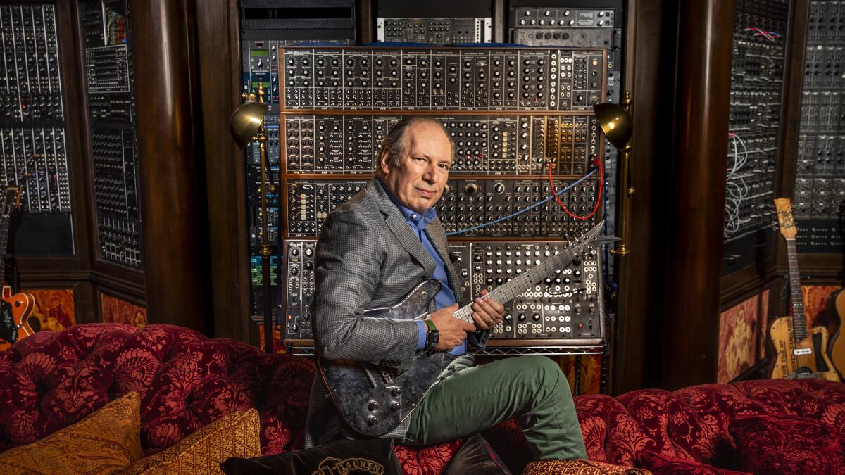 Oscar-winning composer Hans Zimmer, photographed in his Santa Monica, CA studio